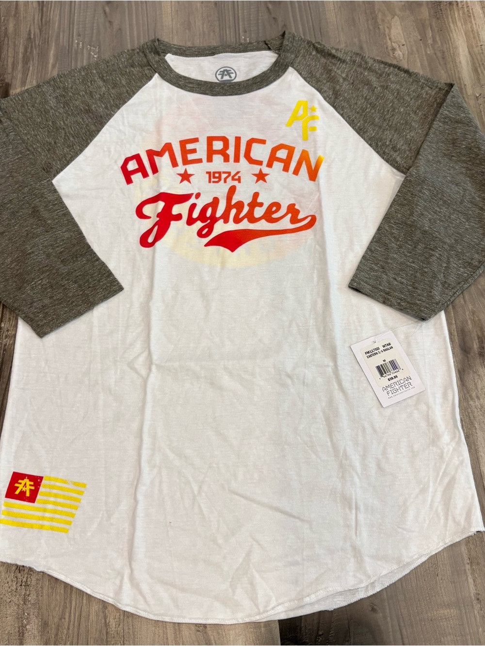 American Fighter Eastern 3/4 Sleeve Raglan T-shirt SZ M New With Tags